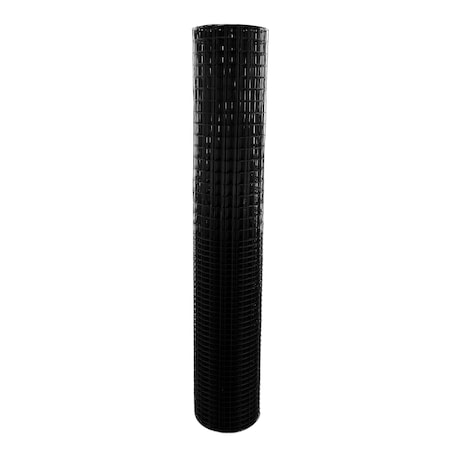 Trident Fence Welded Wire Fence, Black PVC Coated, 16ga, 6x100ft, 1x2-2x2Graduated Mesh W166100G1222B
